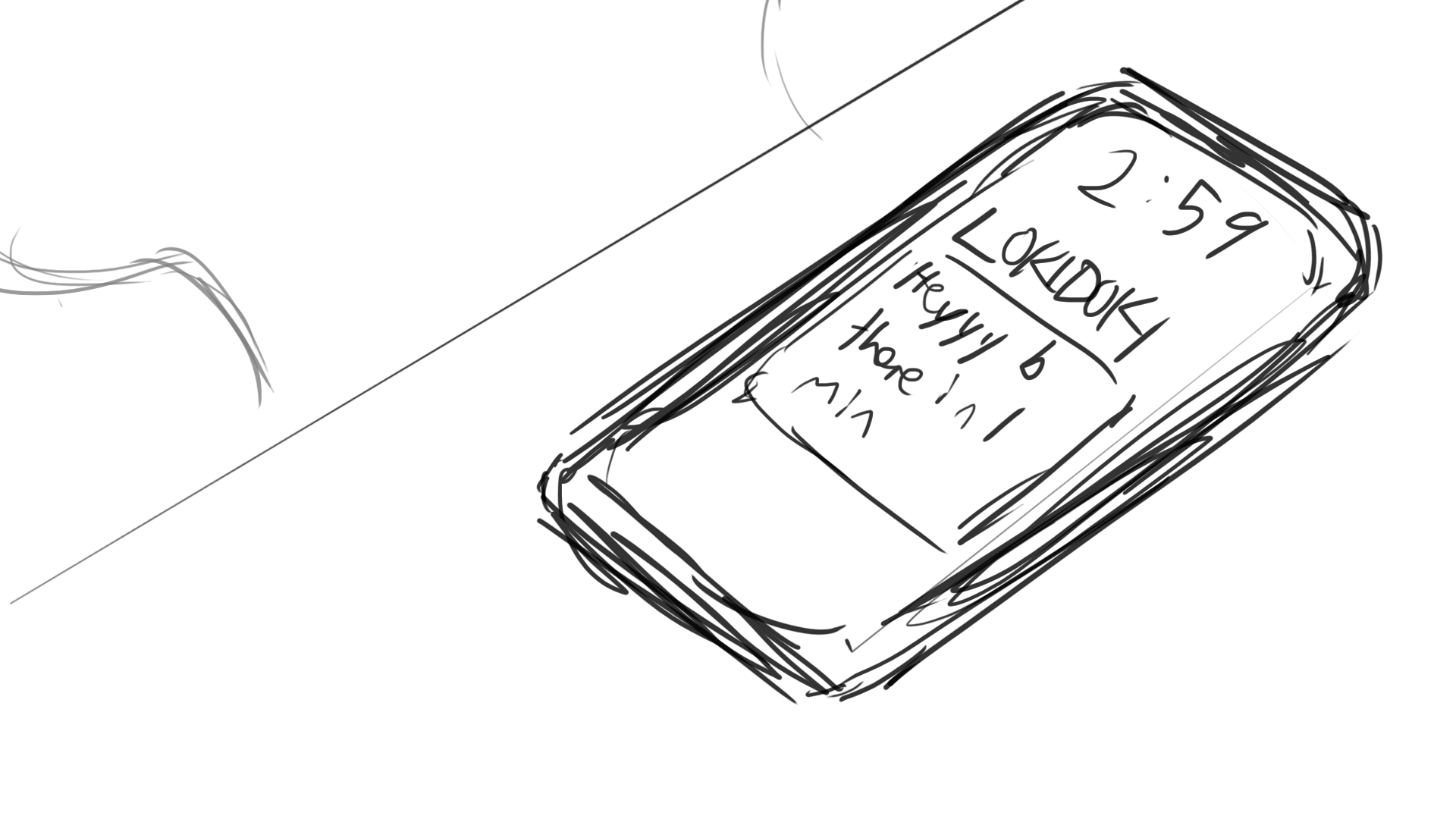 LOKI: (text) Heyyy walking up rn